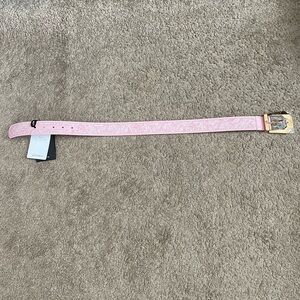 Versace Pink Belt with Gold Buckle